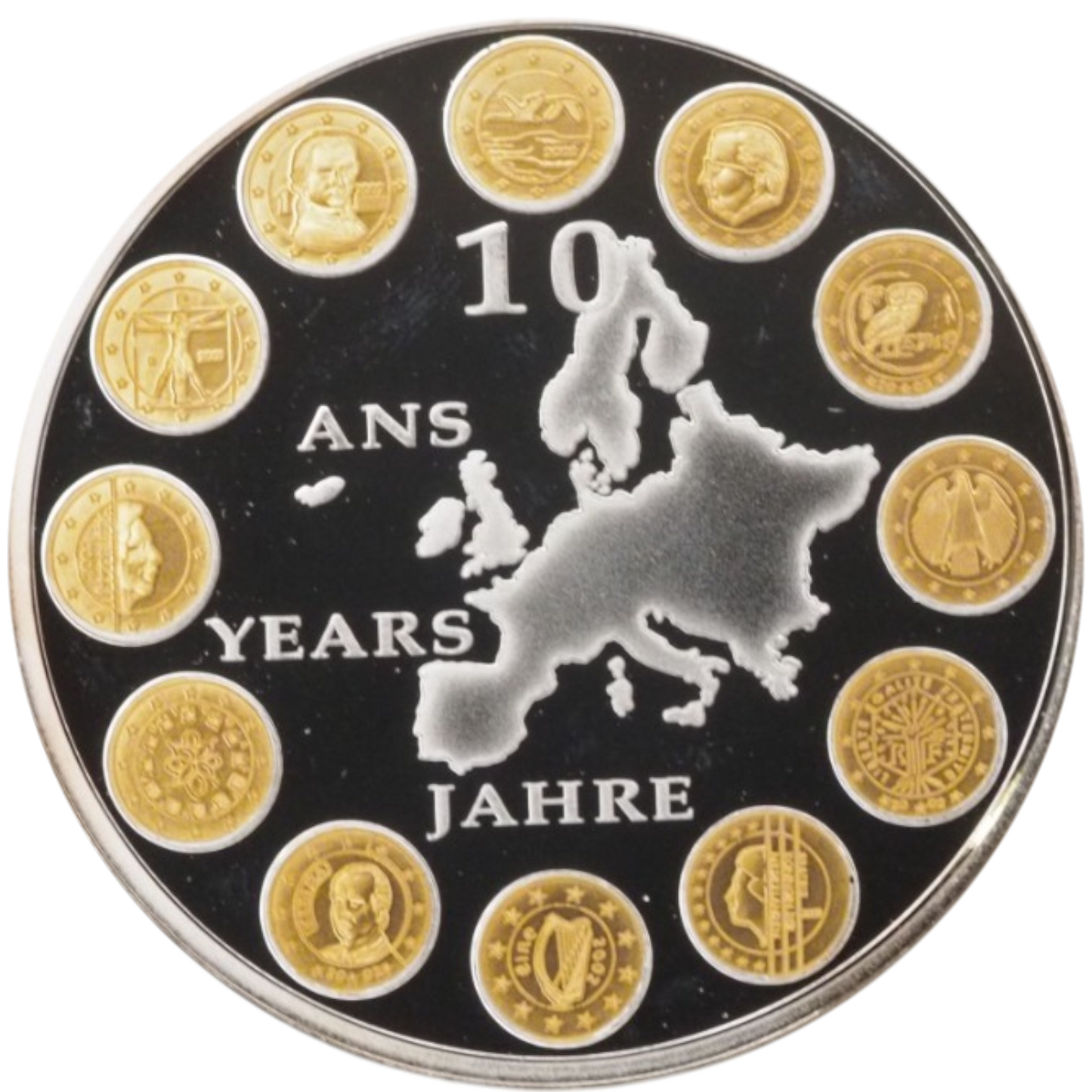 10th Anniversary of the Euro Coin - reverse