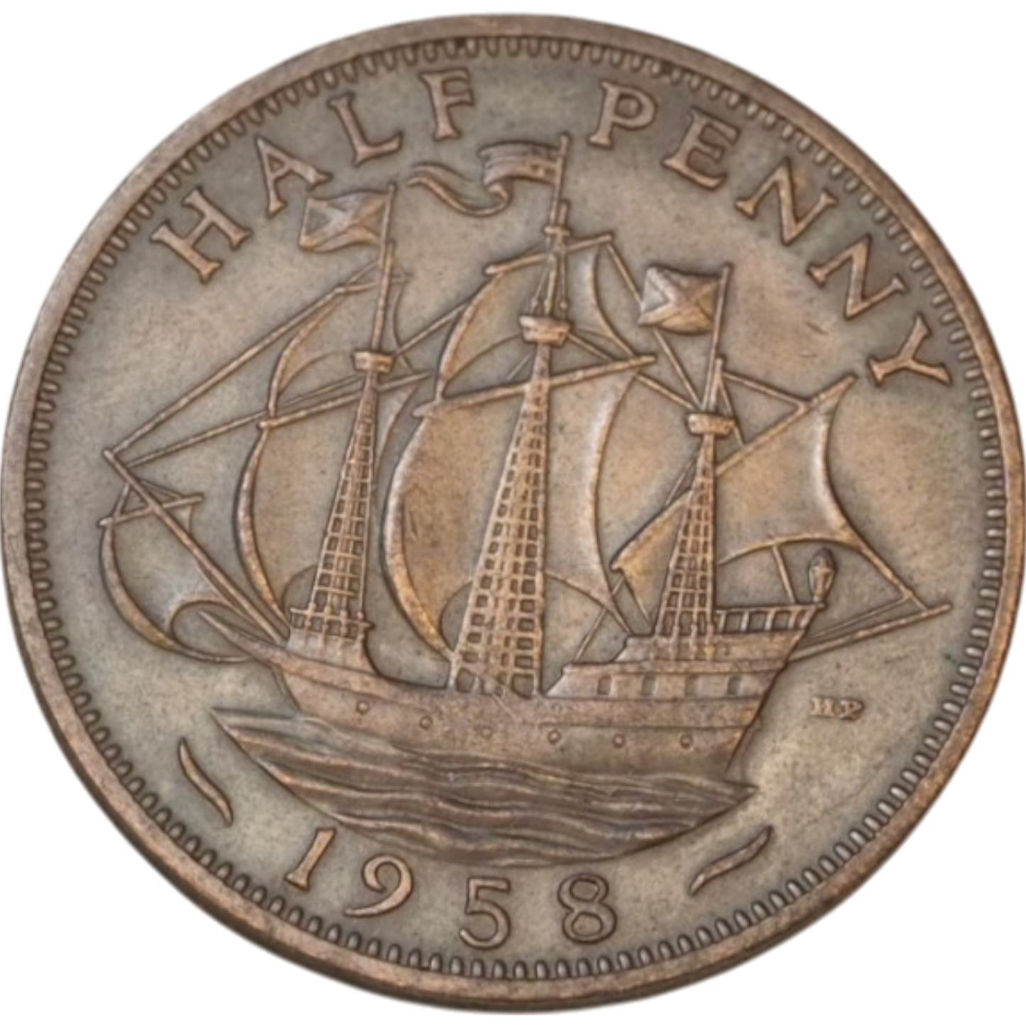 1958 British Half Penny - Elizabeth II