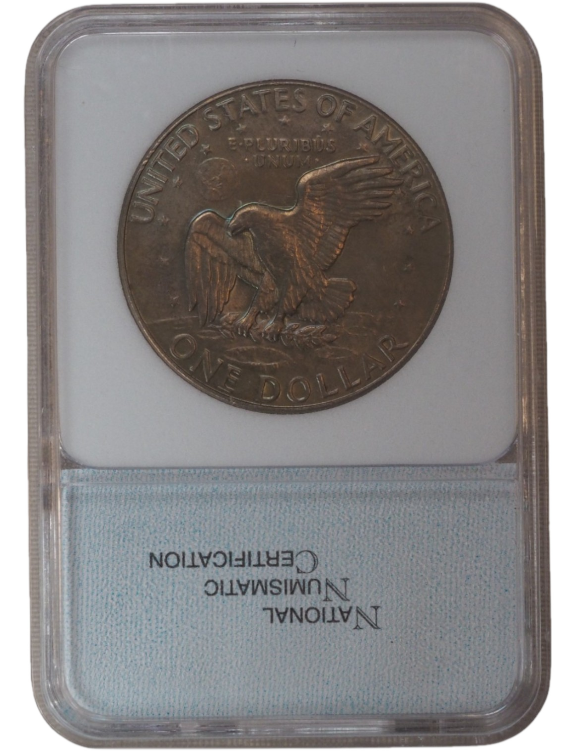 1974 - d USA Eisenhower Dollar Coin - MS67 Graded - reverse