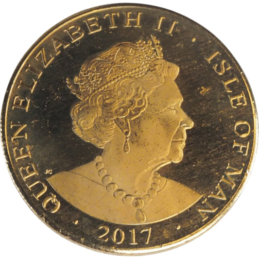 2017 Isle of Man 5 Pounds Coin Queen Elizabeth II Obverse