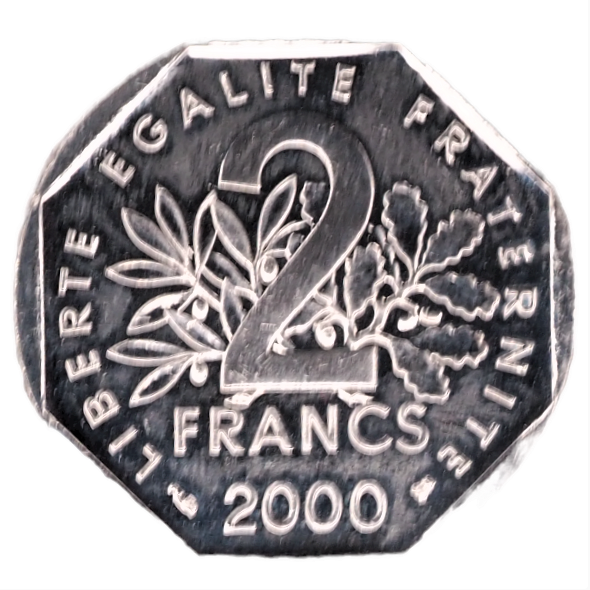 2 Francs France 2000 Coin KM# 942.1