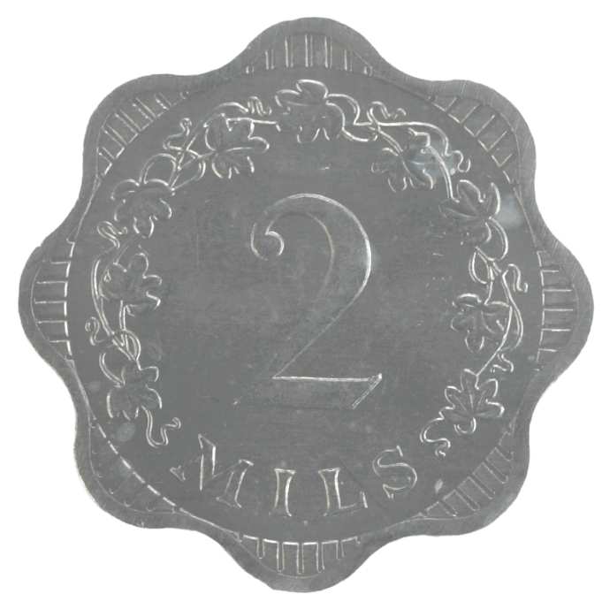 2 Mils Malta 1972 Coin KM# 5