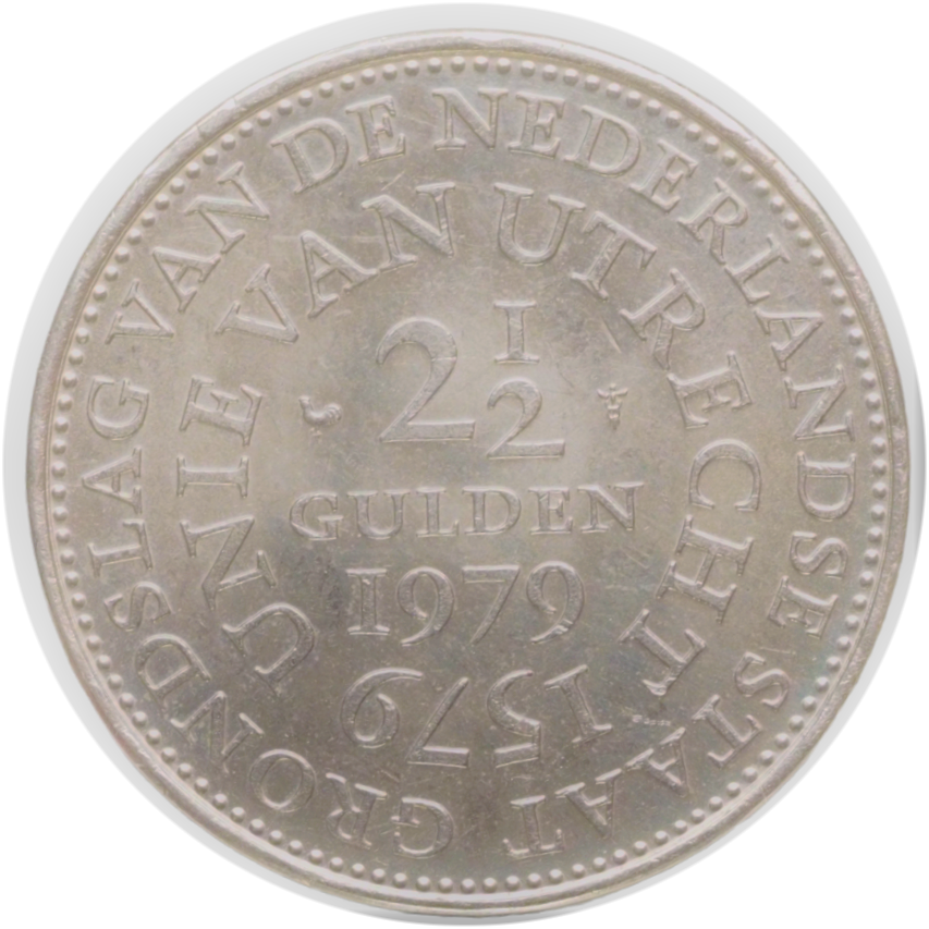 2 1/2 Gulden Netherlands 1979 Coin KM# 197