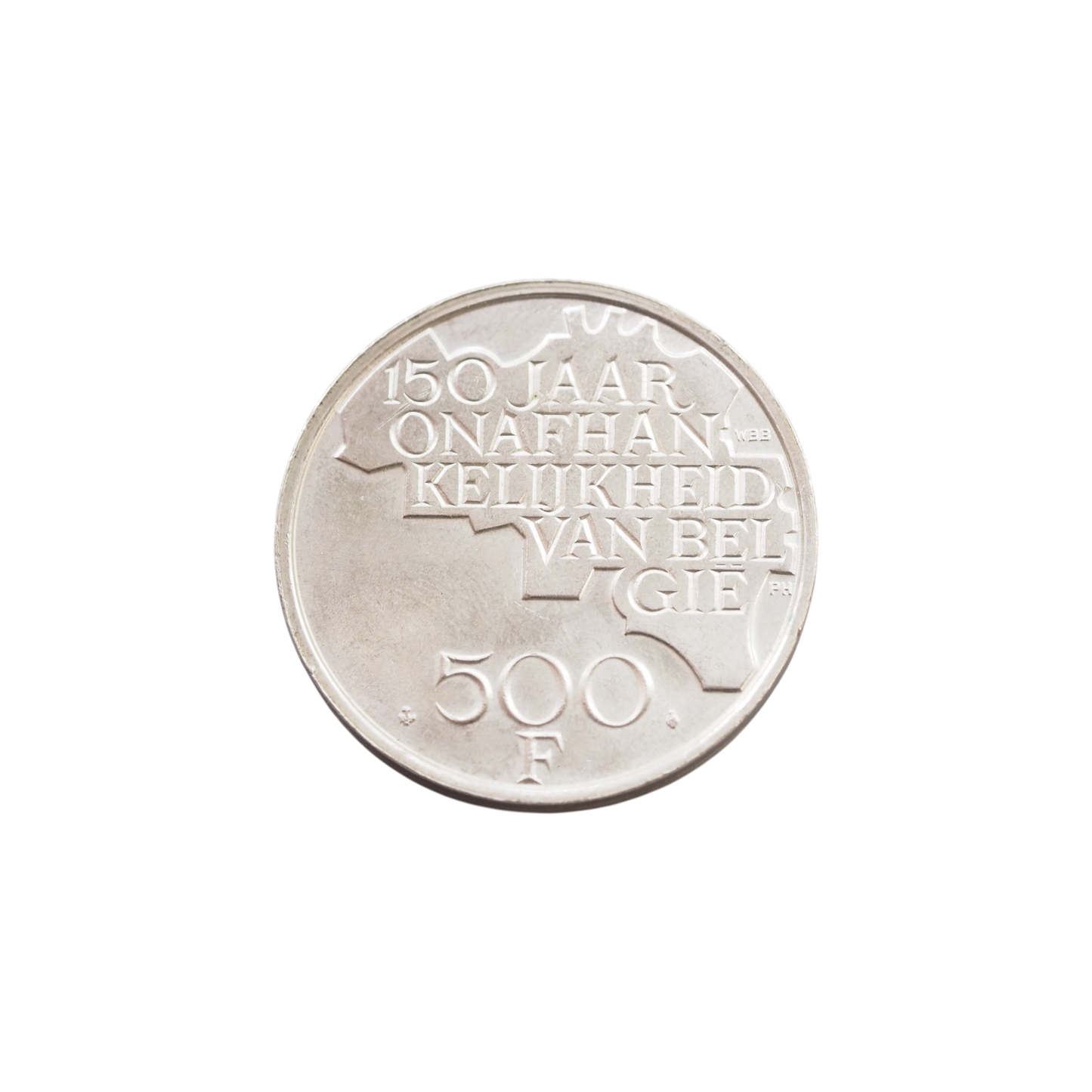 Belgium 500 Francs 1980 silver coin – “150 Jaar Onafhankelijkheid van België”