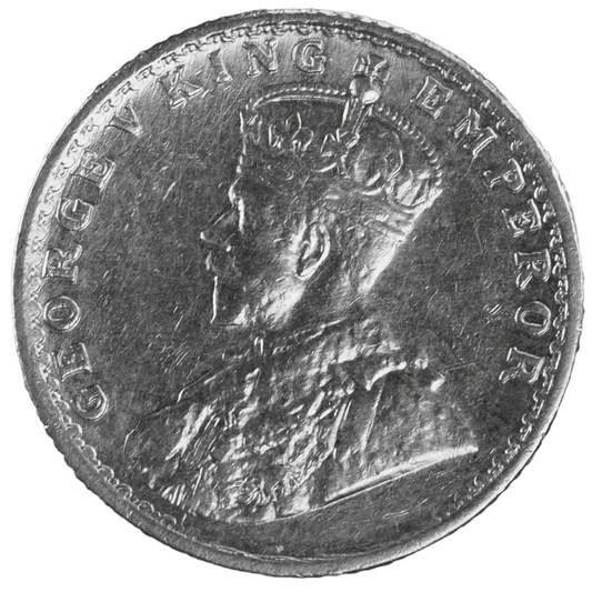 George V British India 1/4 Rupee 1917 Coin