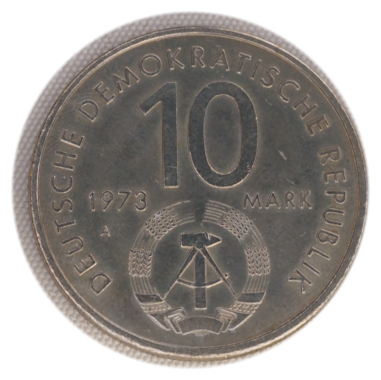 X. Weltfestspiele 1973 Berlin 10 Mark Coin - reverse
