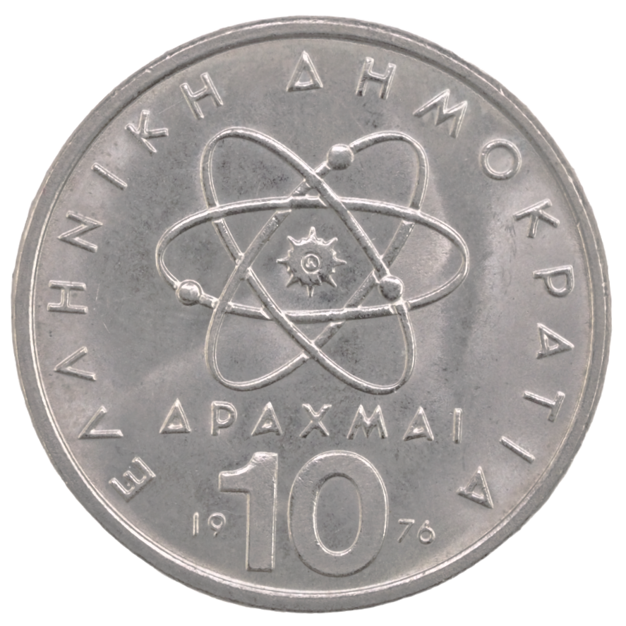 Coin, Greece, 10 Draxmai 1976 Coin KM# 119
