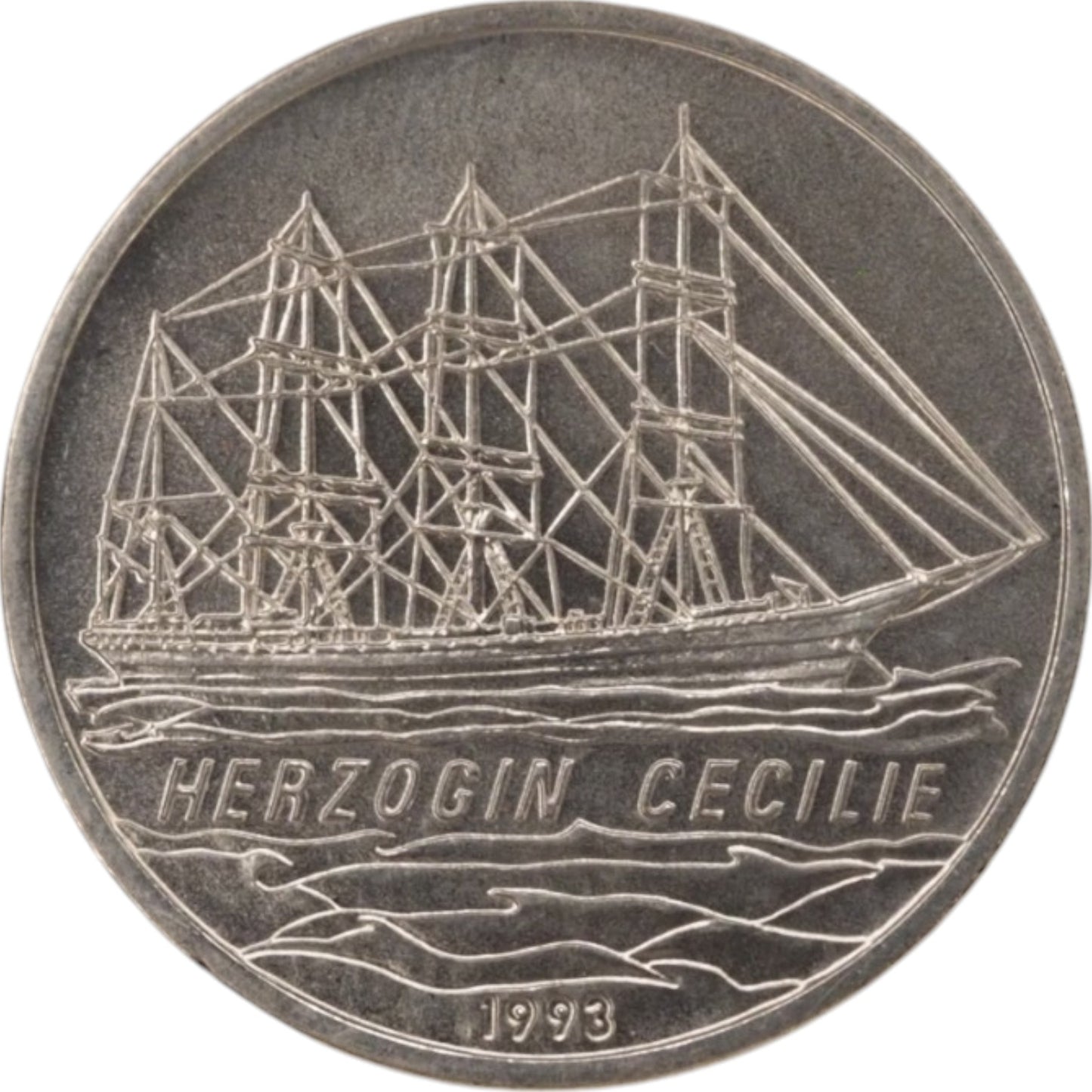 Herzogin Cecilie 1993 Republique DU CONGO 100 Francs Coin