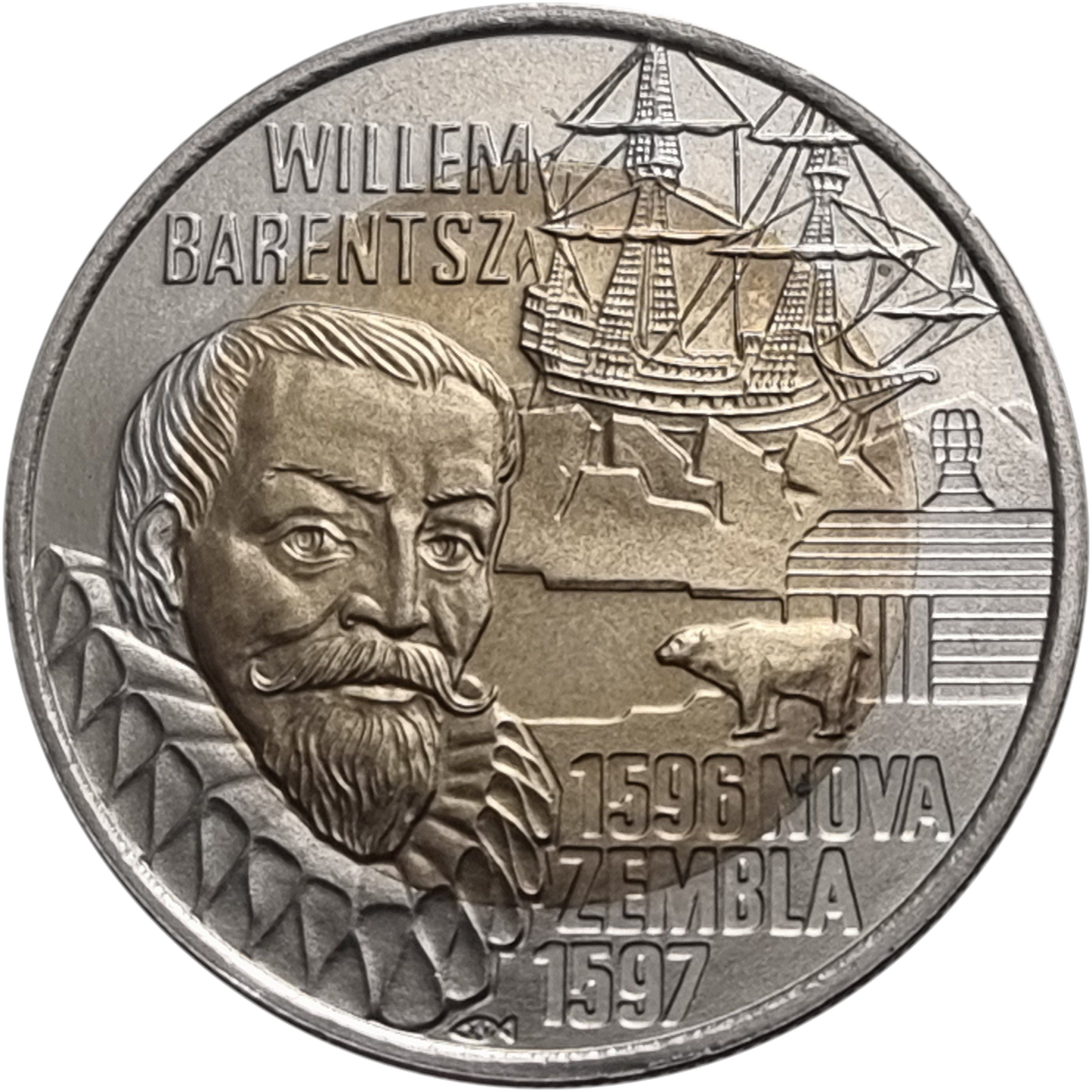 Nederland 10 Euro 1996 'Willem Barentsz', ( Royal Dutch Mint ) Medal X# 122