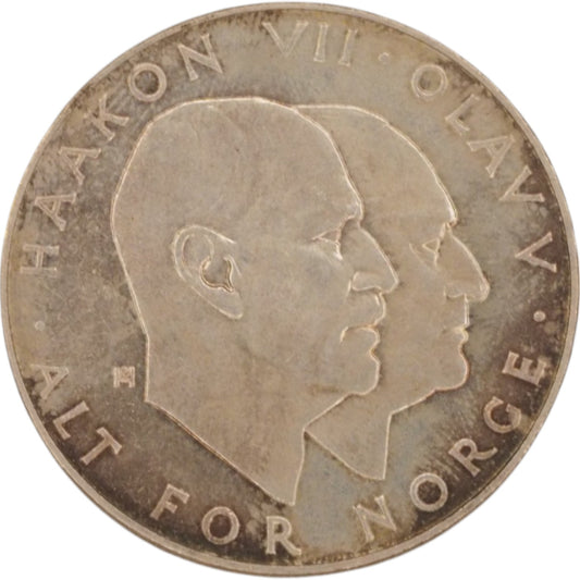 1970 Norway 25 Kroner Coin Frigjøringen Royal Portrait Front