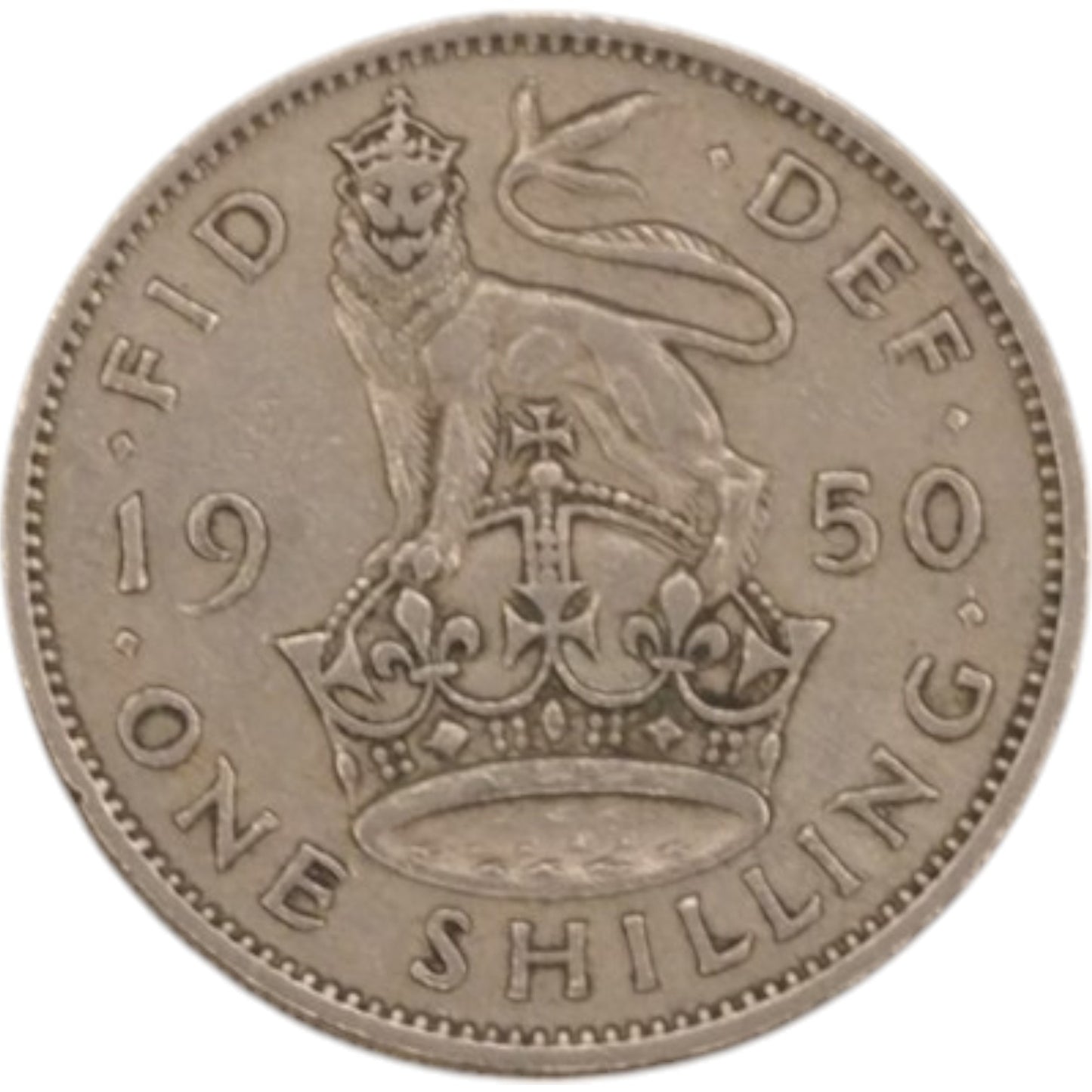 1950 One Shilling Coin - Lion and Crown Design