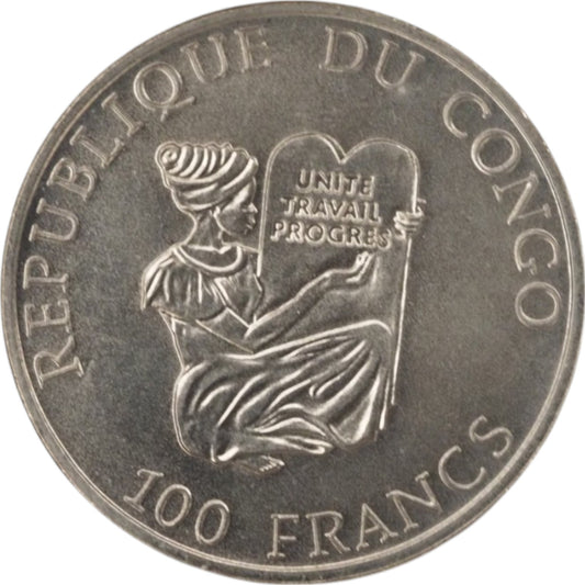 Herzogin Cecilie 1993 Republique DU CONGO 100 Francs Coin