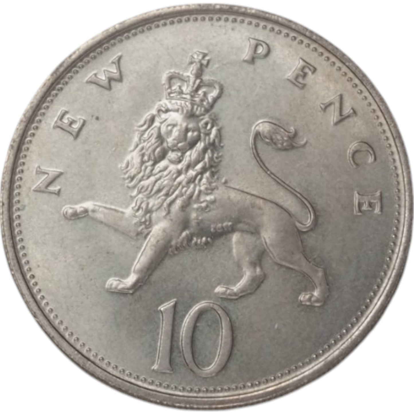 1968 Queen Elizabeth II 10 Pence Coin - UK