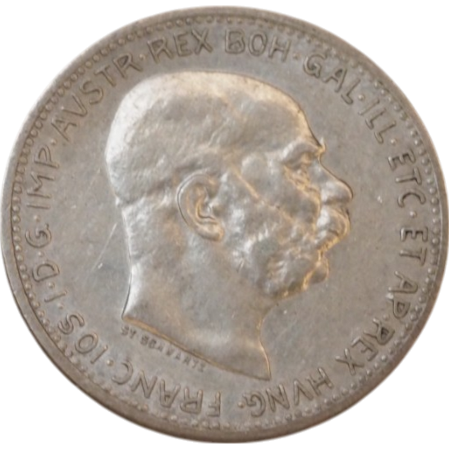 Austrian 1 Crown 1913 Silver Coin - Francis Joseph I