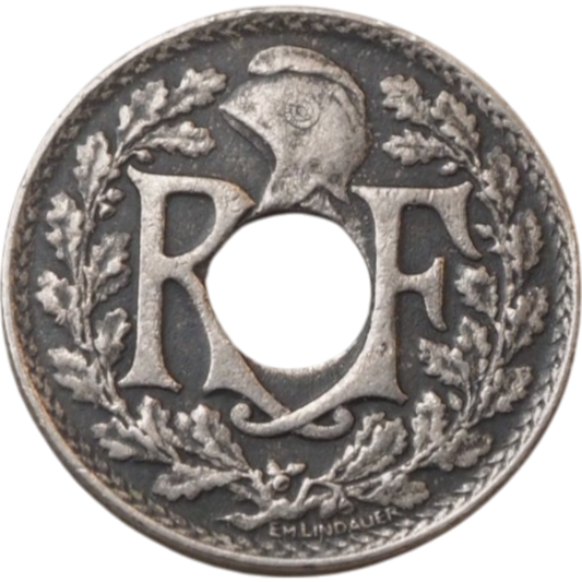 French 10 Centimes 1924 Coin - Liberté, Egalité, Fraternité - Vintage