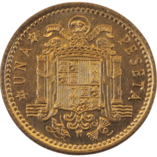 1975 Spain 1 Peseta Coin - King Juan Carlos I