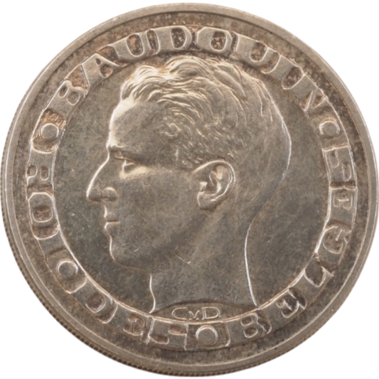 50 Francs Coin, Belgium 1958, King Baudouin, Historical Collectible