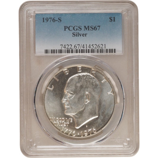 1976-S Eisenhower Dollar MS67, Bicentennial Commemorative Coin