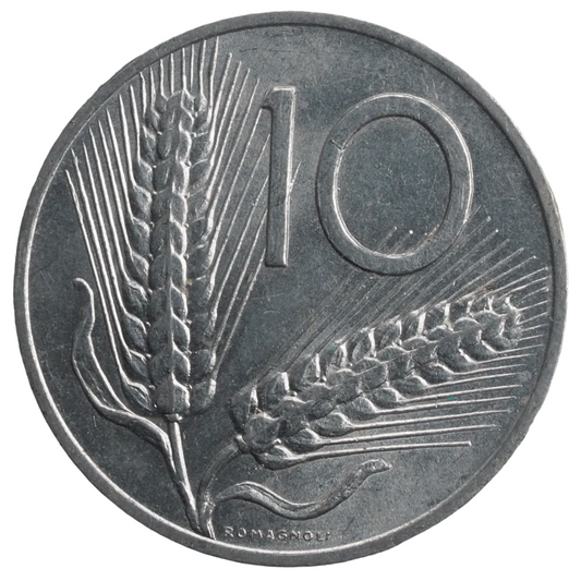 Obverse of 10 Lire Italy 1954 Coin KM# 93