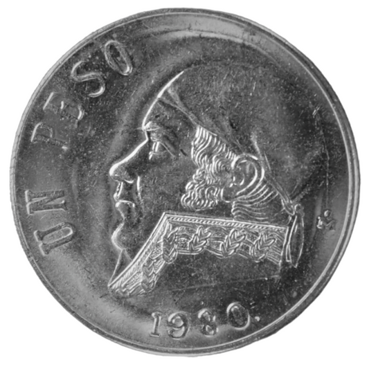 1980 Mexico Un Peso Coin KM# 163 – Copper-Nickel Design