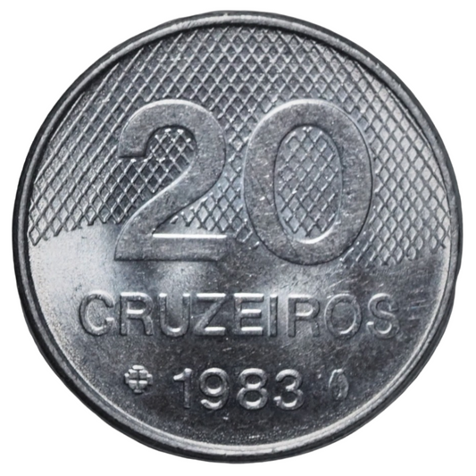 1983 20 Cruzeiros Brazil Coin KM# 593