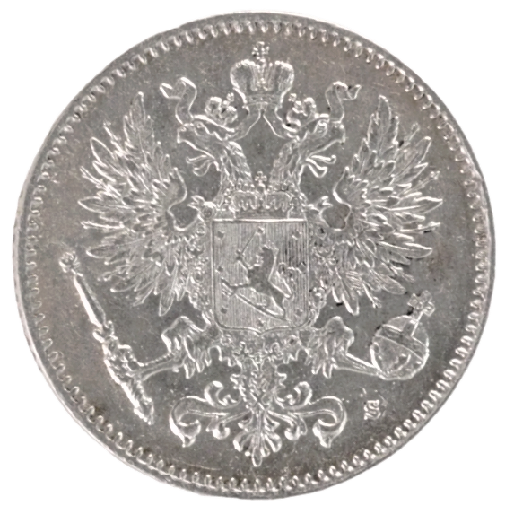 Russia, Finland 50 Pennia 1915 Coin KM# 2.2
