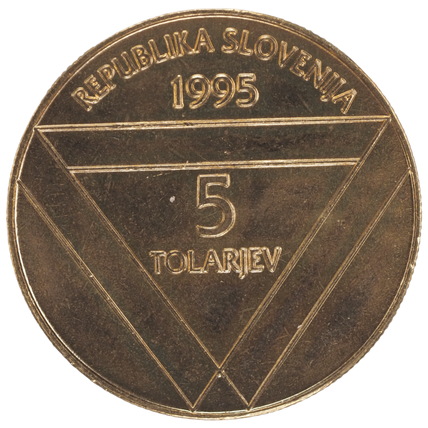 Slovenia 1995 UNC 5 Tolarjev Coin