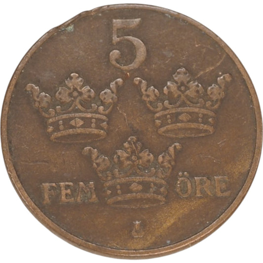 Swedish 5 Öre Coin 1925