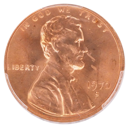 USA Lincoln One Cent 1970-s – PCGS MS-64rd Coin