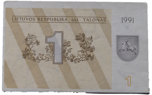 Market snapshot – Lithuania 1 Talonas 1991 banknote