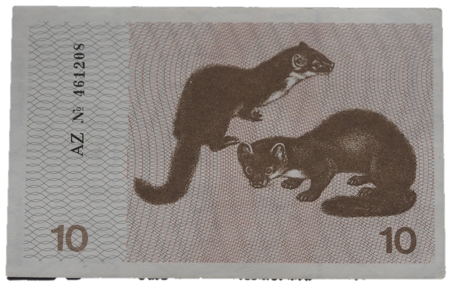 Lithuania 10 Talonas 1991 banknote – pine martens reverse, UNC