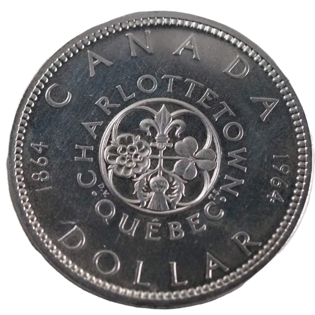 1864-1964 Charlottetown Quebec Silver Dollar