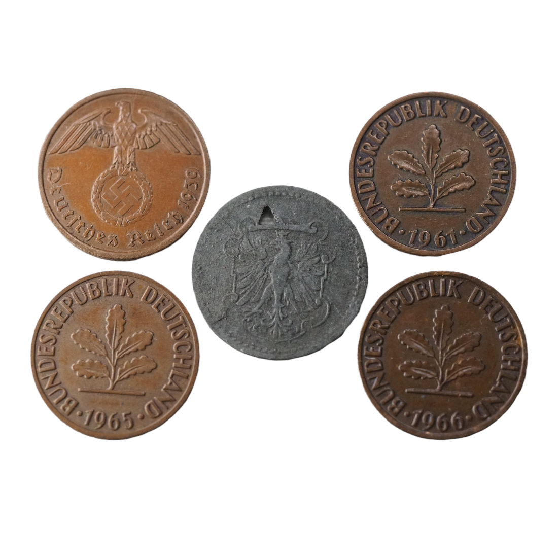 1917-1966 Pfennig Coins Zinc and Bronze