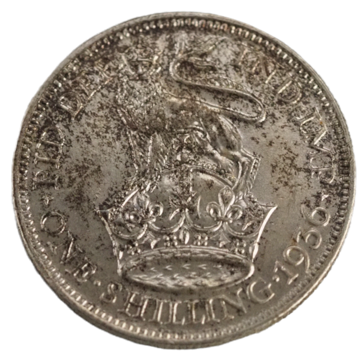 1936 One Shilling Silver Coin KM# 833 UNC