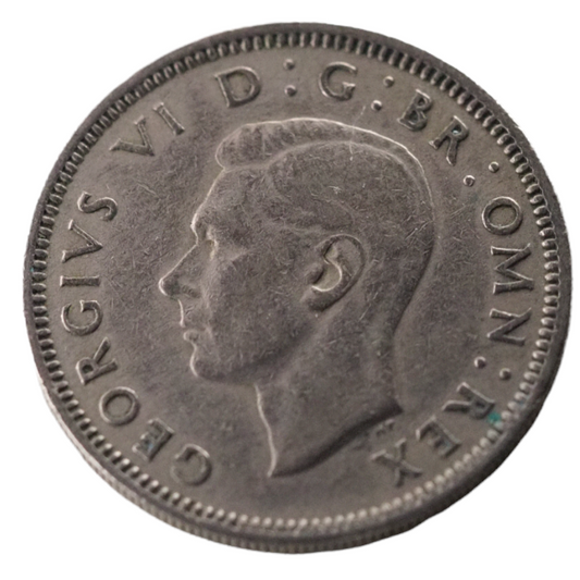 1 Chilling, Great Britain 1950 Coin
1950 Great Britain 1 Shilling Coin Obverse View