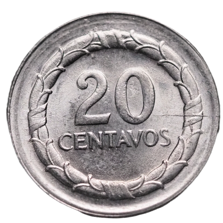 1967 Colombia 20 Centavos Coin #A6099