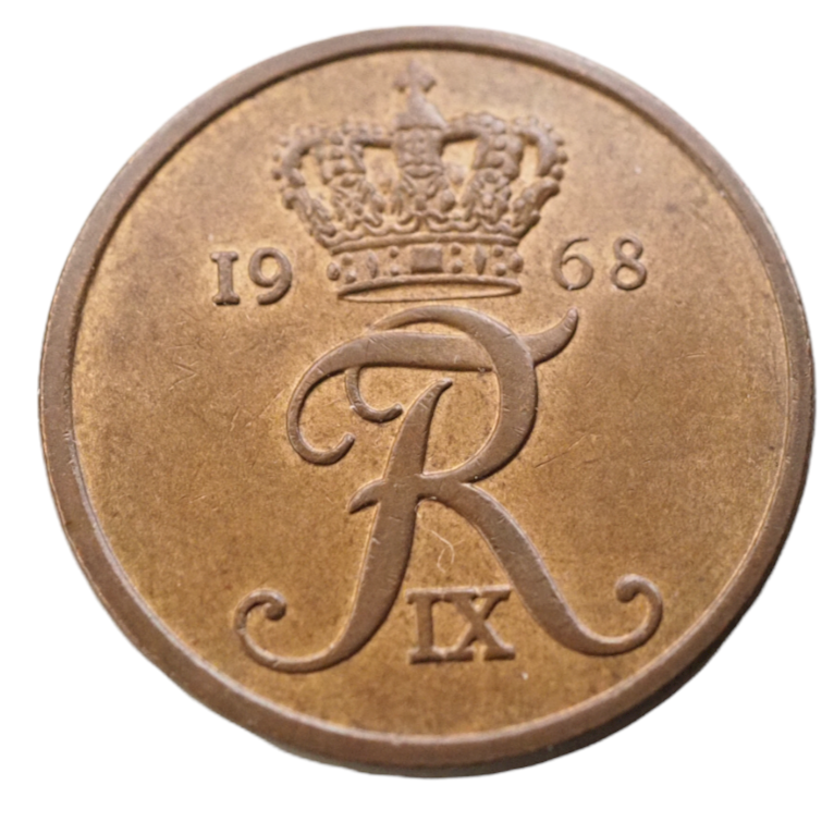 1968 5 Ore Denmark Coin Bronze