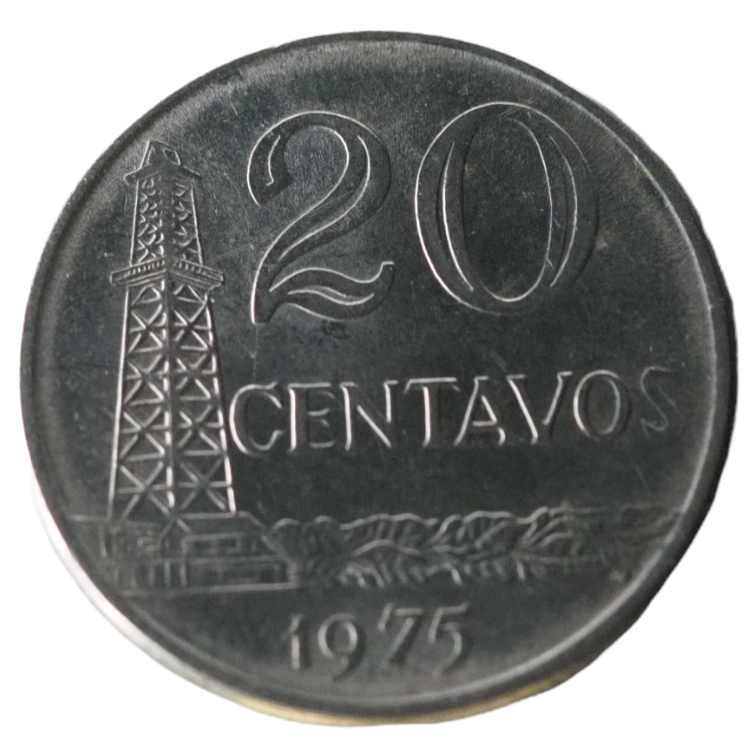 1975 Brazil 20 Centavos KM # 579.1a