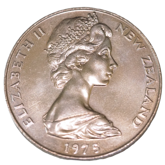 1975 New Zealand 1 Dollar Coin Obverse View