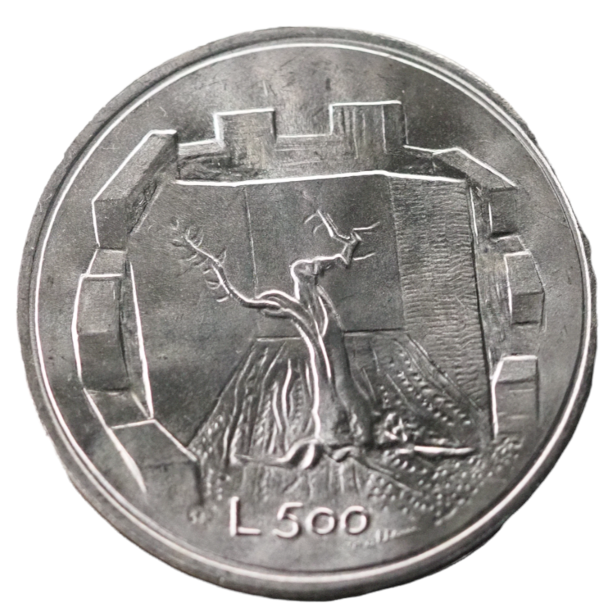 1976 San Marino SILVER 500 Lire Collectible Coin