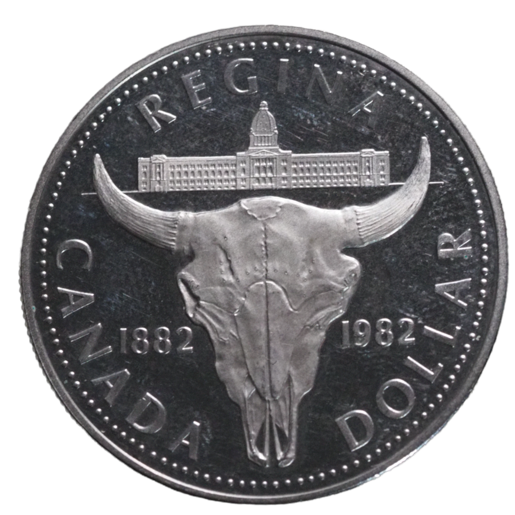 1982 Canada Silver Dollar Coin - 100th Anniversary of Regina