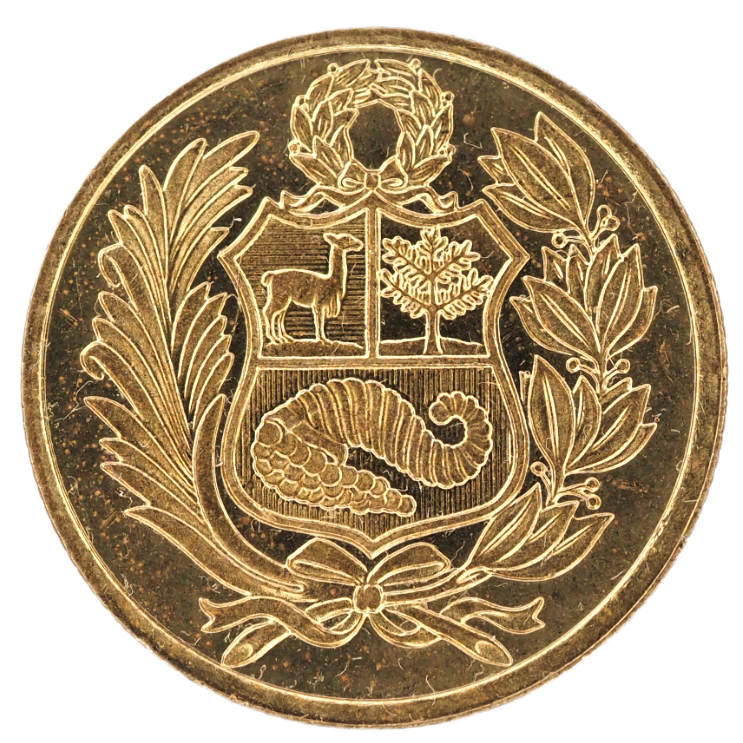 1982 Peru 50 Soles De Oro Coin, Aluminium-Bronze, 9g