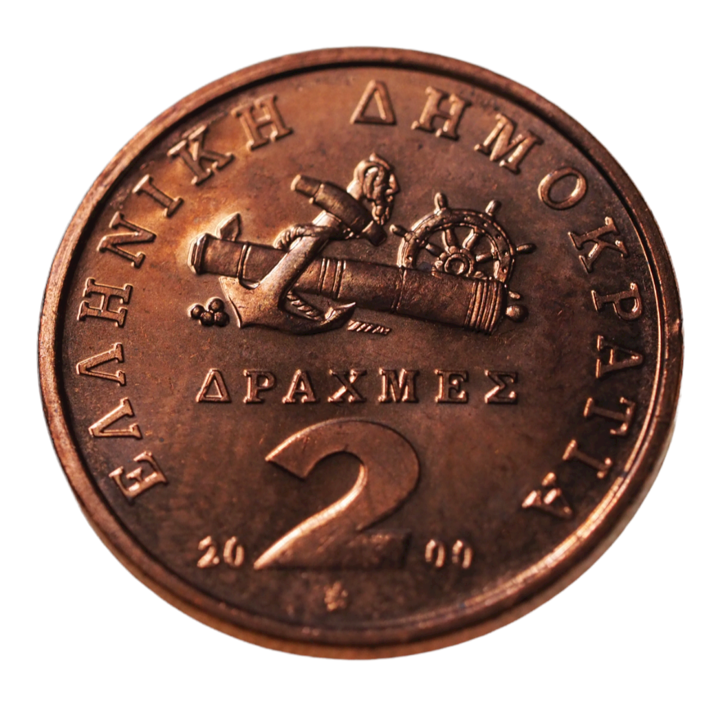 2000 Greece 2 Drachmes UNC Coin