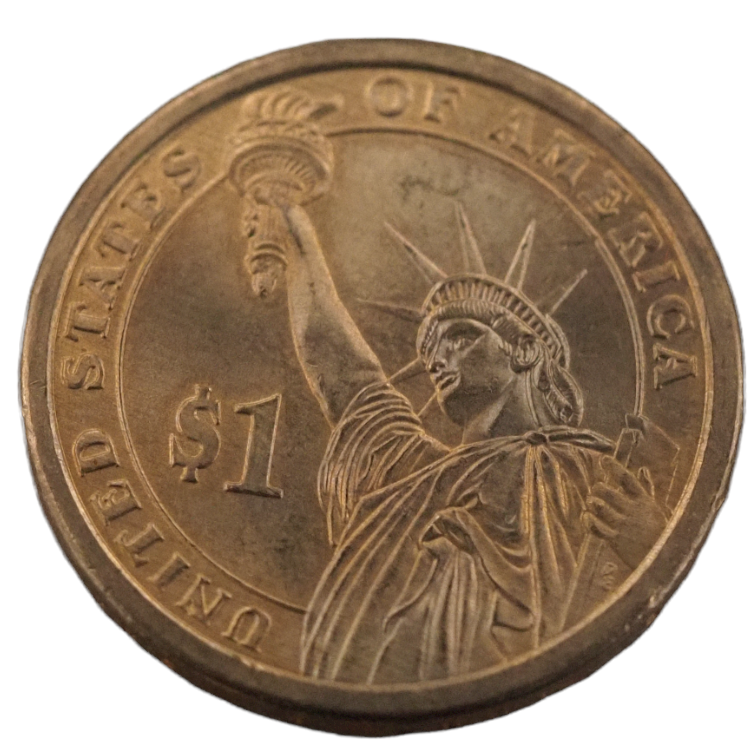 2008 Presidential $1 Coin, 8th President, Copper-Zinc