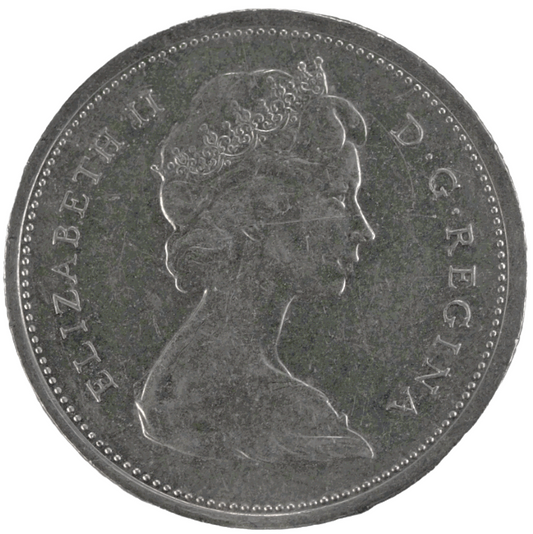 25 Cents Canada 1969 Queen Elizabeth II Coin Front Vie