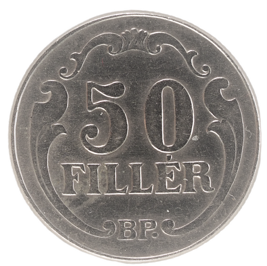 50 Filler Hungary 1926 Copper-Nickel Coin