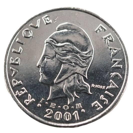 50 Francs 2001 France Nouvelle Caledonie Coin