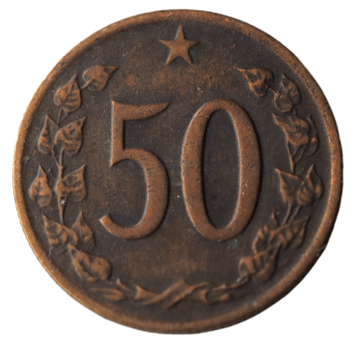 50 Halier 1971 Ceskoslovensko Coin