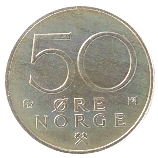 50 Ore Norway 1974 Coin KM# 418