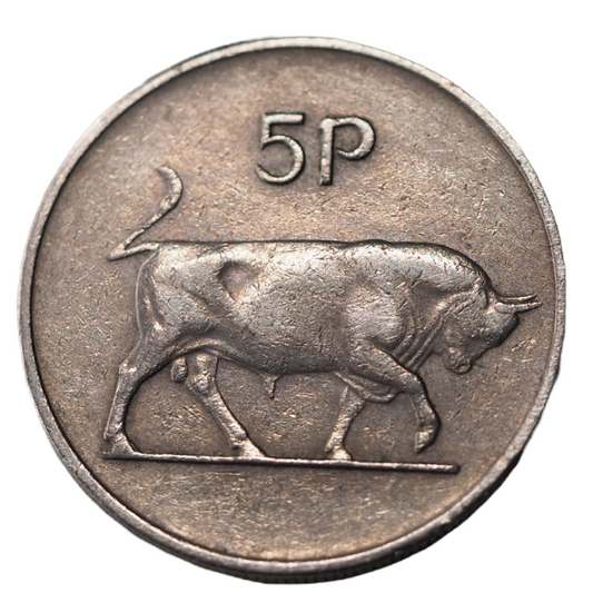 5P Pence Ireland 1969 Coin, Copper-Nickel